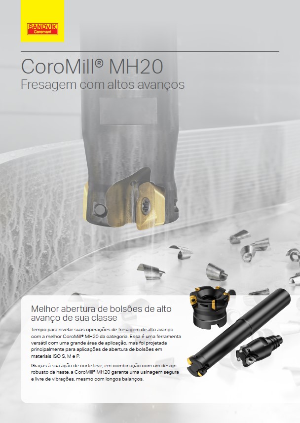 CoroMill MH20 fresagem de altos avanços