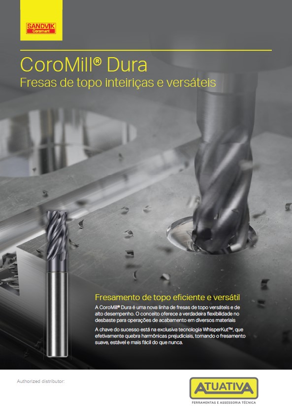 coromill dura fresas de topo inteiriças